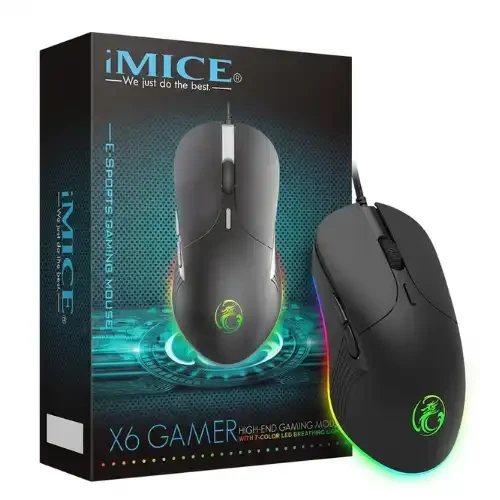 Souris Gaming iMICE X6 USB 3200 DPI — souris gaming iMICE